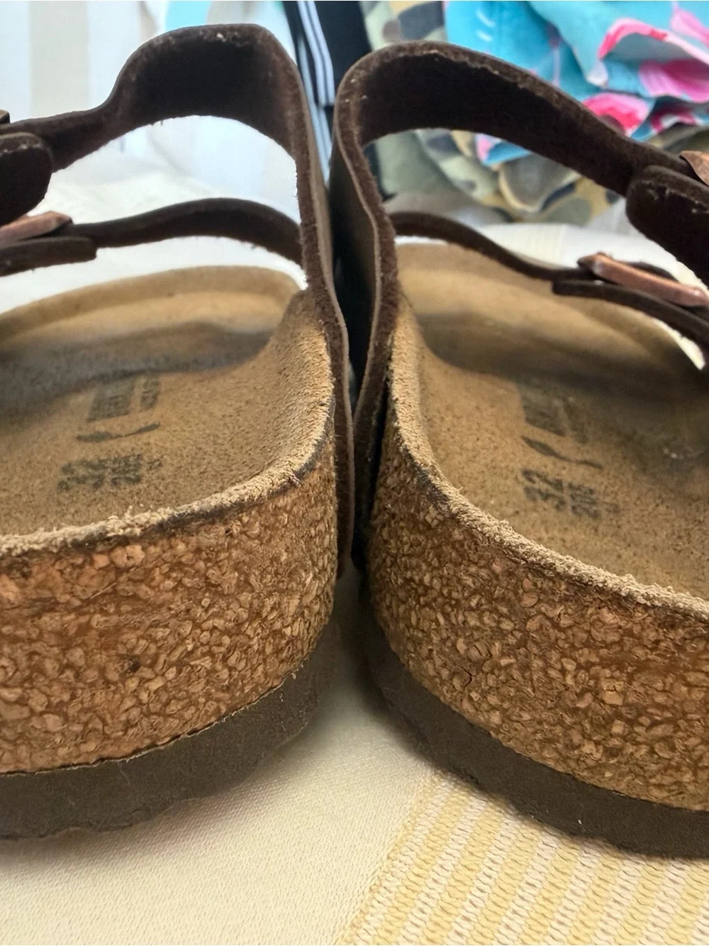 Birkenstock Kids Two-Strap Brown Leather Sandals